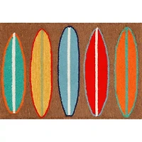 Liora Manne Frontporch Surfboards Hand Tufted Indoor Outdoor Rectangular Accent Rug
