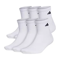 adidas Mens Multi-Pack 6 Pair Big and Tall Quarter Ankle Socks