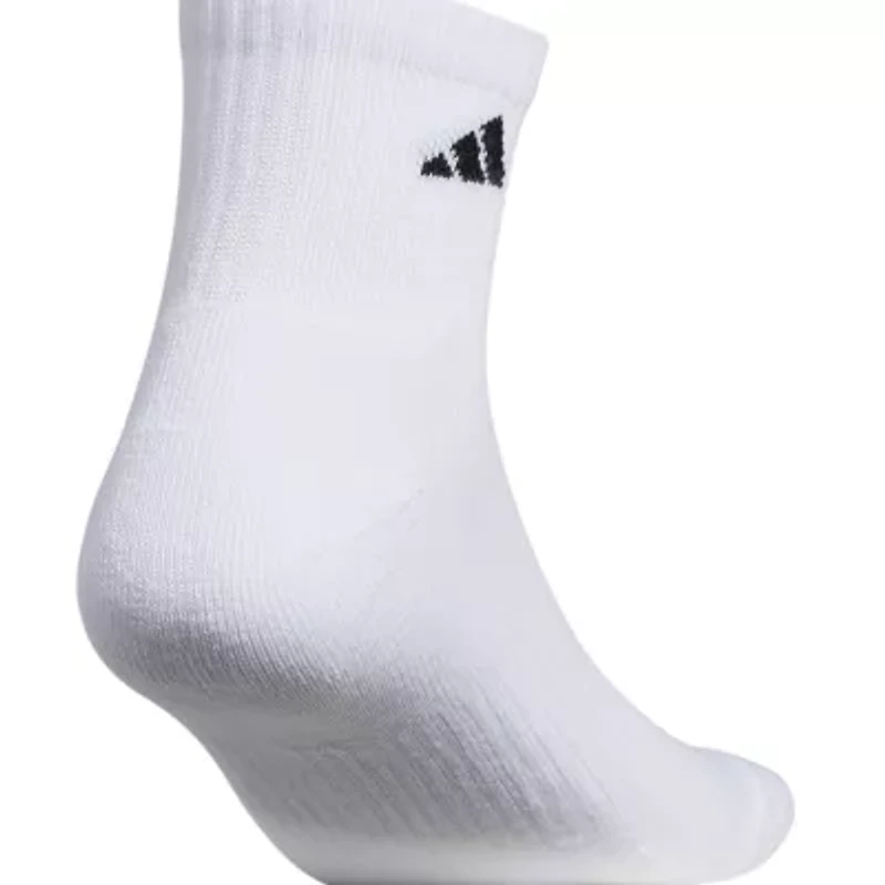 adidas Mens Multi-Pack 6 Pair Big and Tall Quarter Ankle Socks