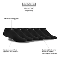 adidas Mens Multi-Pack 6 Pair Big and Tall No Show Socks