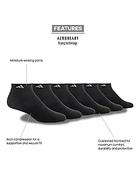 adidas Mens 6 Pair Low Cut Socks