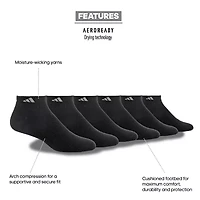 adidas Mens 6 Pair Low Cut Socks
