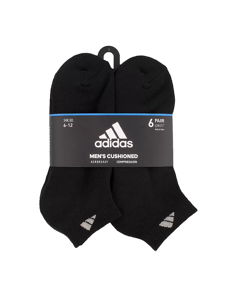 adidas Mens 6 Pair Low Cut Socks