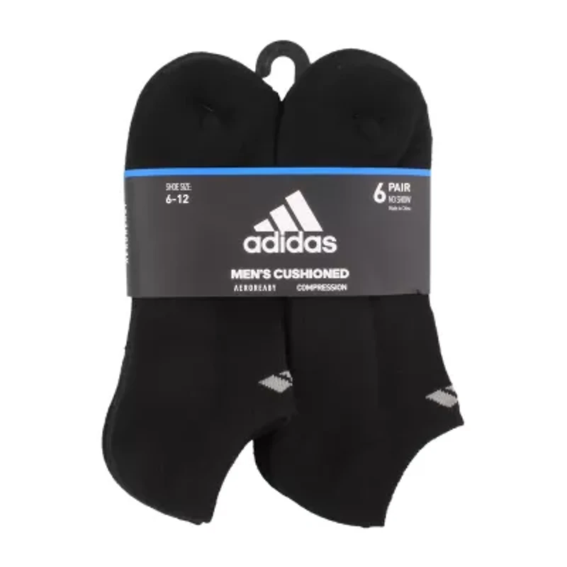 adidas Mens 6 Pair No Show Socks