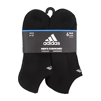 adidas Mens 6 Pair No Show Socks