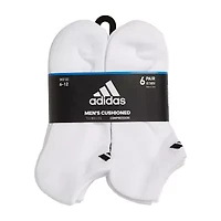 adidas Mens 6 Pair No Show Socks