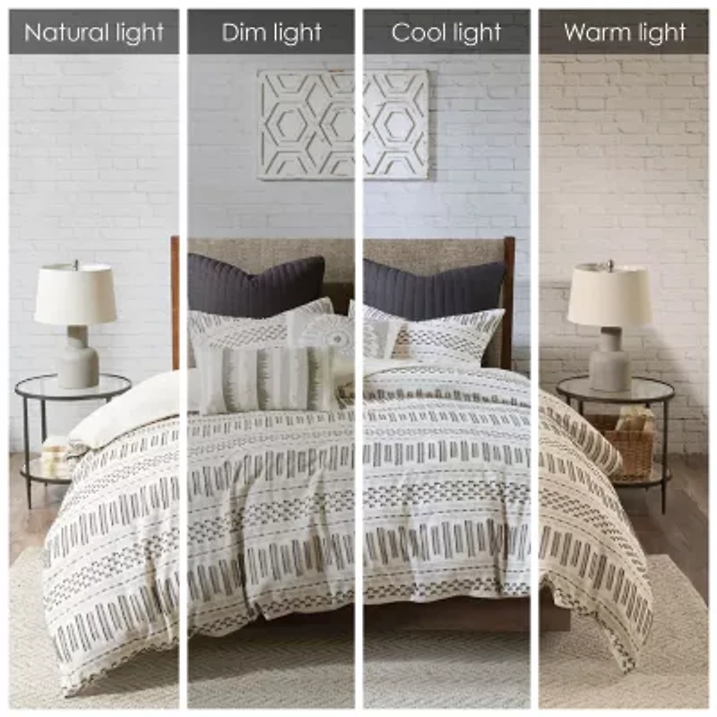 INK+IVY Rhea Cotton Jacquard Duvet Cover Mini Set