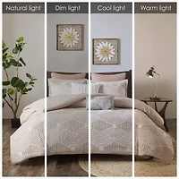 INK+IVY Ellipse 3pc Cotton Jacquard Duvet Cover Set