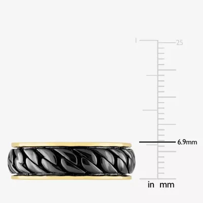 Mens 18K Gold Over Silver Fashion Ring