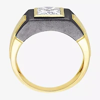 Mens 2 CT. T.W. Lab Created White Moissanite 18K Gold Over Silver Fashion Ring
