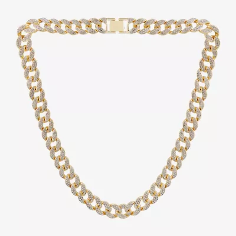 Mens Stainless Steel 24 Inch Curb Chain Necklace