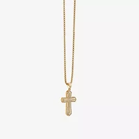 Mens Cubic Zirconia Stainless Steel Cross 2-pc. Jewelry Set
