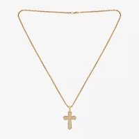 Mens Cubic Zirconia Stainless Steel Cross 2-pc. Jewelry Set