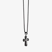 Mens Stainless Steel Cross 2-pc. Jewelry Set