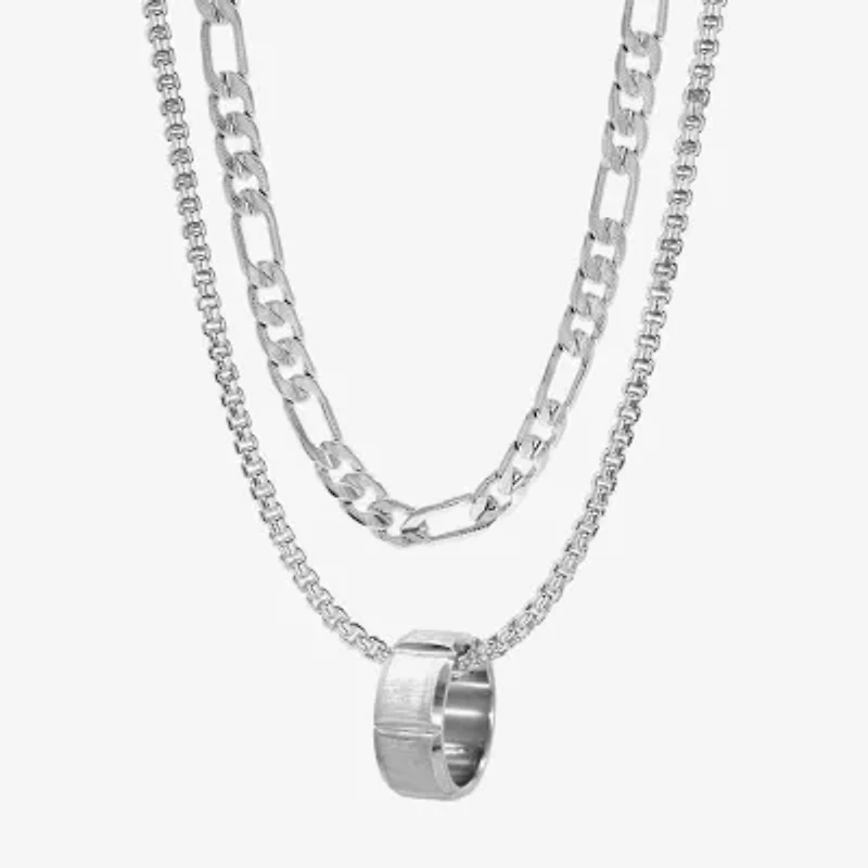 Mens Stainless Steel 2-pc. Jewelry Set