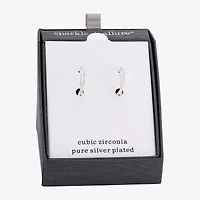 Sparkle Allure Womens Cubic Zirconia 18.6mm Round Hoop Earrings