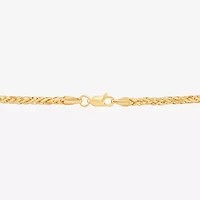 Made in Italy Womens 14K Gold 8 1/2 Inch Solid Wheat Chain Bracelet