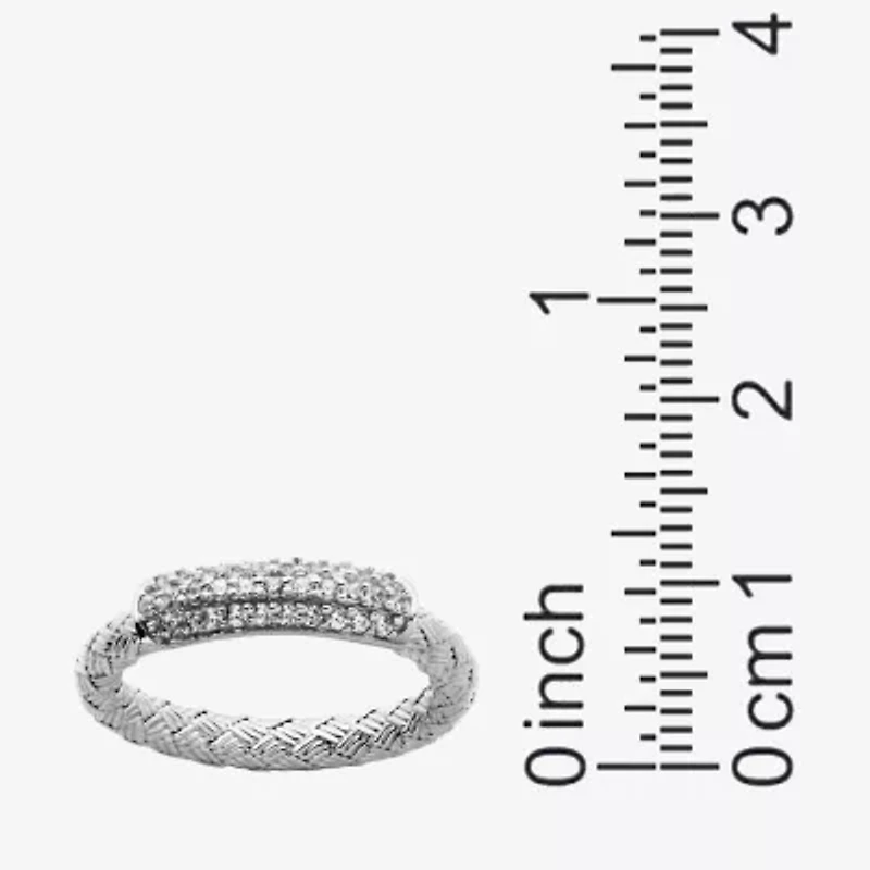 Paris 1901 By Charles Garnier Womens Cubic Zirconia Sterling Silver Band