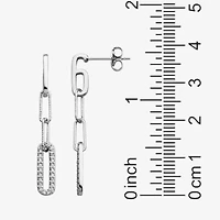 Paris 1901 By Charles Garnier Womens Cubic Zirconia Sterling Silver Drop Earrings