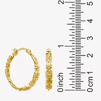 Womens 18K Gold Over Silver 27.4mm Hoop Earrings