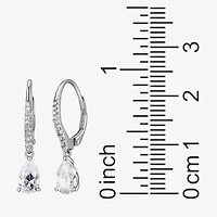 Womens 2 3/4 CT. T.W. Cubic Zirconia Sterling Silver Pear Drop Earrings