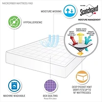 Sleep Philosophy Linden 3M® Scotchgard® Microfiber Mattress Pad