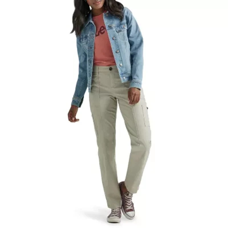 Lee Ultra Lux Womens Stretch Fabric Straight Mid Rise Cargo Pant