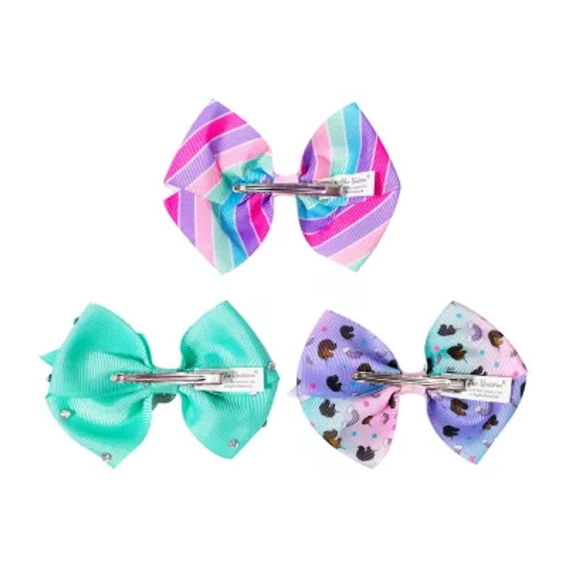 Afro Unicorn 3-pc. Clip-On Hair Bow Set