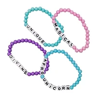 Afro Unicorn 4-pc. Mix and Match Bracelet Set