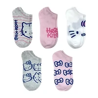 Womens Multi-Pack 5 Pair Hello Kitty Low Cut Socks