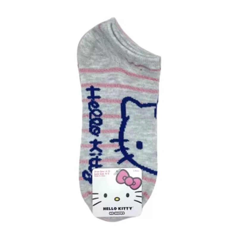 Womens Multi-Pack 5 Pair Hello Kitty Low Cut Socks