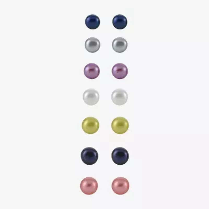 Cultured Freshwater Pearl 7-pr. Stud Earring Set