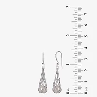 Cultured Freshwater Pearl Chain Drop Earrings 