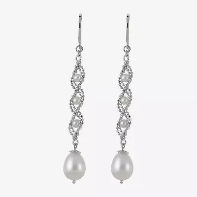 Sterling Silver Fresh Water Pearl Lace Earrings
