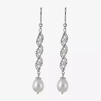 Sterling Silver Fresh Water Pearl Lace Earrings
