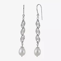 Sterling Silver Fresh Water Pearl Lace Earrings