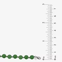 Sterling Silver Jade Bead Bracelet