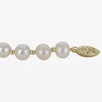 7-7.5Mm Cultured Freshwater Pearl Sterling Silver Bracelet