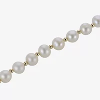 7-7.5Mm Cultured Freshwater Pearl Sterling Silver Bracelet