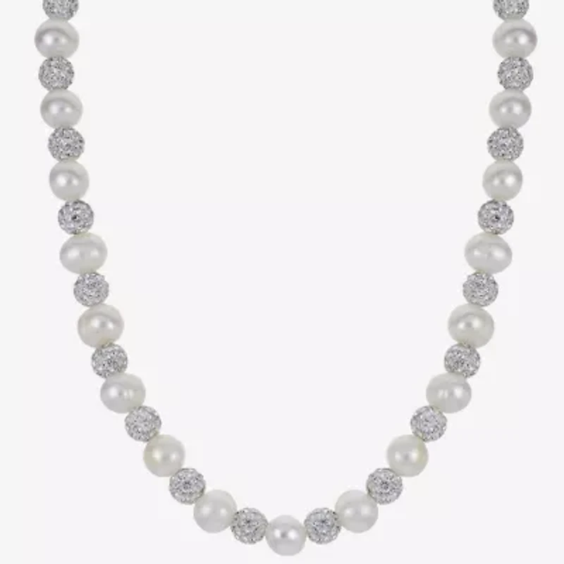 Womens White 18 Inch Strand Necklace