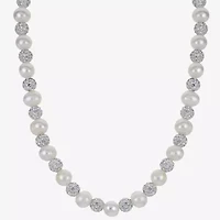 Womens White 18 Inch Strand Necklace