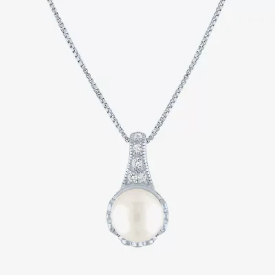Gemstone Sterling Silver Cushion Pendant Necklace