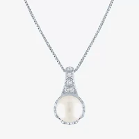 Gemstone Sterling Silver Cushion Pendant Necklace