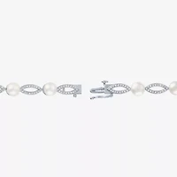 Gemstone Sterling Silver Oval Tennis Bracelet