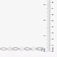 Gemstone Sterling Silver Oval Tennis Bracelet