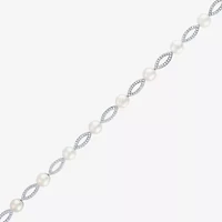 Gemstone Sterling Silver Oval Tennis Bracelet
