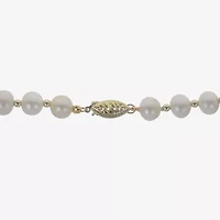 7-7.5Mm Cultured Freshwater Pearl Sterling Silver Necklace