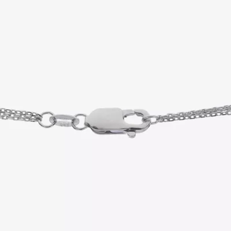 Womens Genuine Green Jade Sterling Silver Cross 18 Inch Pendant Necklace