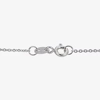 Womens White Sterling Silver 18 Inch Collar Necklace