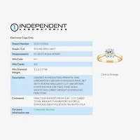 (H-I / Si2) Womens 1 1/2 CT. Lab Grown White Diamond 14K Gold Round Solitaire Engagement Ring